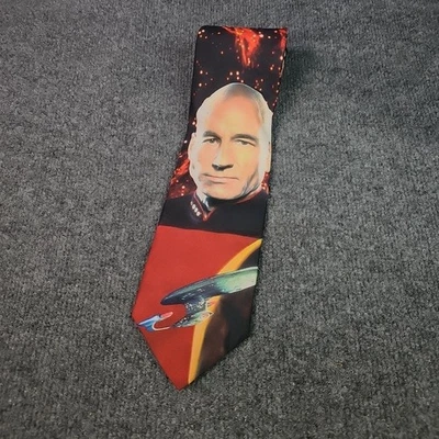 Corbata de cuello Star Trek Ralph Marlin Vintage 1994 Capitán Picard - Hecha en EE. UU. RARA Foto 1 de 3