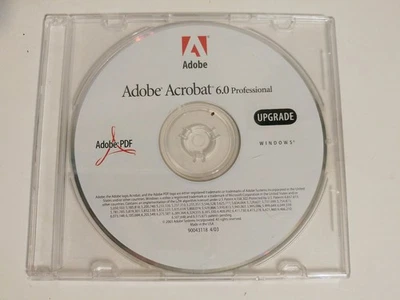 Adobe Acrobat 4.0 5.0 Upgrade 6.0 Disks Only - 4 5 6 Windows PC Vintage - Image 1 of 4