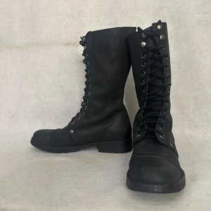 Caterpillar Soft Leather Combat Boots Size 7.5 Gently worn 12" tall - Picture 1 of 8