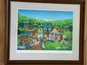 ROBERT LOGRIPPO "MARCHING DOWN MAIN STREET" LITHOGRAPH SIGNED FRAMED 21.5" X 25" - Picture 1 of 6