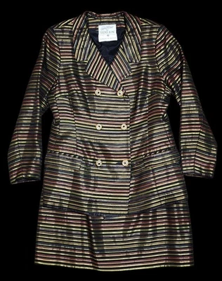 Vintage Rickie Freeman for Teri Jon Saks Fifth Avenue Metallic Blazer Suit Set - Image 1 of 4