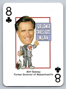 John McCain politische Kampagne Spielkarte - Mitt Romney 8 von Clubs - Bild 1 von 2