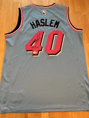 Camiseta deportiva autografiada de Udonis Haslem Miami Heat con inscripción certificado de autenticidad Beckett Foto 1 de 3