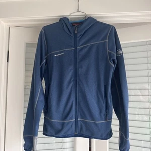 Mammut Mens Borah Fleece Polartec Thermal Pro Hoodie Jacket Blue Gray Size Large - Picture 1 of 11