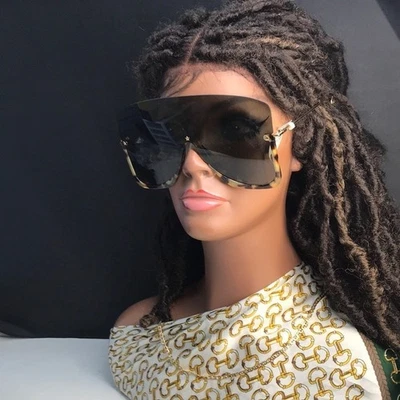 Auténticas gafas de sol Gucci GG0540S 002 Habana gris escudo nuevas para mujer Foto 1 de 4