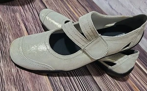 Ros Hommerson Chelsea Mary Jane Gold Metallic Leather Round Toe Shoes Sz 11 N - Picture 1 of 13
