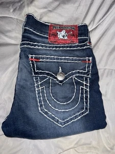 True Religion Ricky Straight Super T Men Size 32 Waist X 26 Length (ALTERED) - Picture 1 of 12