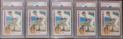 (5) 1984 O-PEE-CHEE Don Mattingly PSA MINT 9 RC #8 RARE! ROOKIES! LOT! CANADA! - Image 1 of 4