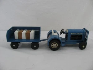 1962 Tonka Toys Blue Airlines Luggage Service Tractor & Trailer #420 VG Read! - Picture 1 of 16