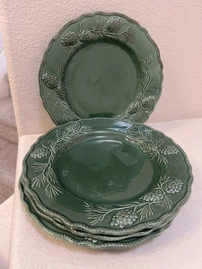 Juego de 4 platos de cena de piña verde Martha Stewart mse de colección con descuento - Imagen 1 de 6