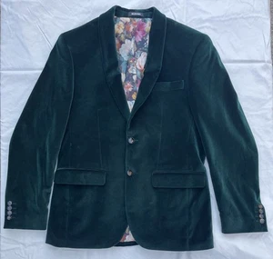 Murano Herren Slim Fit dunkel smaragdgrün Blazer/Sportmantel Blumenfutter - Large - Bild 1 von 7