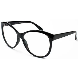 Lentes transparentes gafas ojo de gato moda gafas vintage marco de plástico grande UV 100% - Imagen 1 de 5