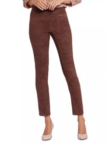 NYDJ Faux Suede Basic Legging in Dark Chocolate Size 14P - Picture 1 of 13