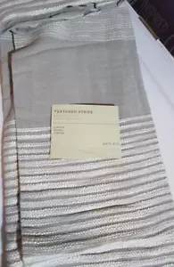 2 West Elm Textured stripe drapes platinum 48 108 New w tag - Picture 1 of 1