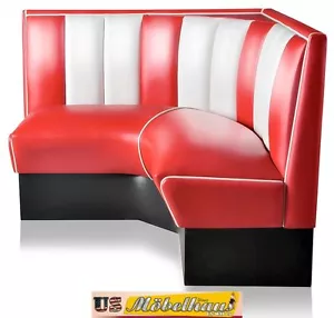 HW-120/120-R Americano Mueble Banco de Comedor Rinconero Restaurante Retro USA - Imagen 1 de 8