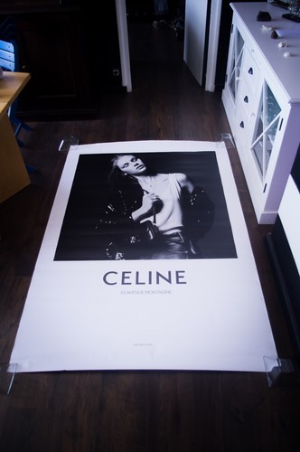 CELINE FASHION Rifugio Autobus Francese Vintage Pubblicità Moda Poster Originale