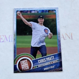2015 Topps Series 2 First Pitch Chris Pratt #FP-17- CHICAGO CUBS /JURASSIC WORLD - Picture 1 of 2