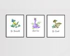 Cute Dinosaur 3 Print Set - Baby Gift - WallArt - Kids room Nursery Prints