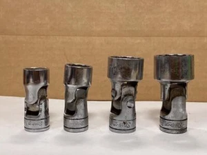SNAP-ON 4 PC 12 PT 3/8" DRIVE SWIVEL SOCKET (1/2" FU16A- 13/16" FU26A) USED. - Picture 1 of 5