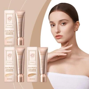 ☮Matte Wear Full Coverage Brighten Liquid Foundation Concealer Makeup Fast S7N8 - Picture 1 of 12