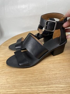 Madewell Warren-Sandale schwarz Blockabsatz Knöchelriemen Damengröße 9,5 - Bild 1 von 10