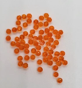 24pc Swarovski Crystal Red Topaz 4mm Faceted Round 5000 Beads; Red-Orange - Picture 1 of 2