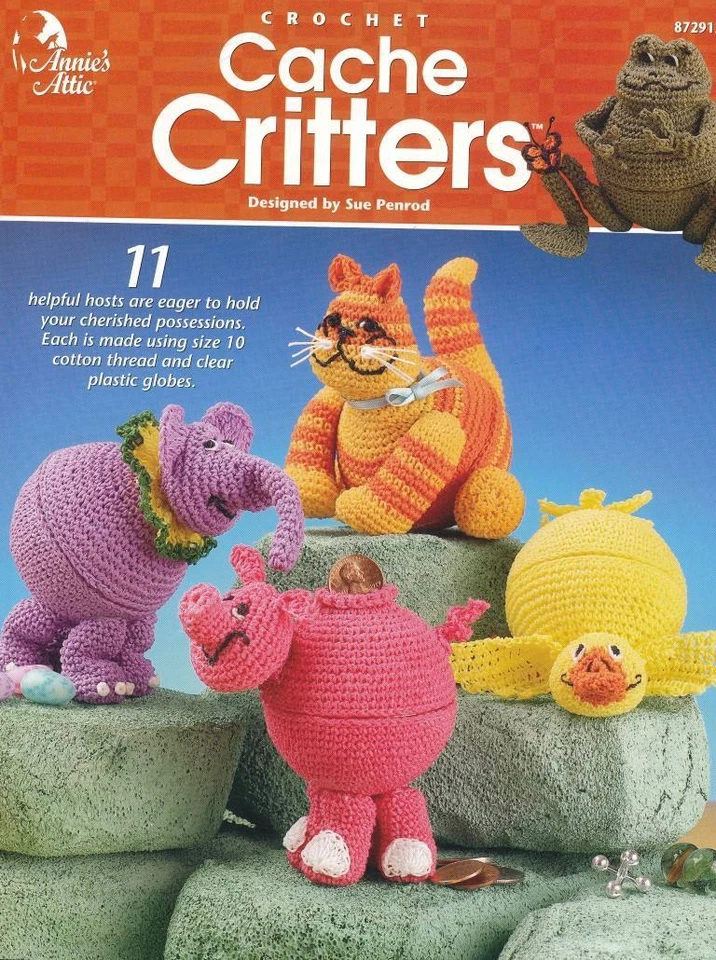 Thread Crochet Patterns 11 Cache Critters (6) 60 Mm Globes Annie's Attic