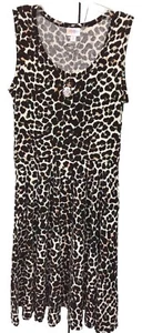 Neu mit Etikett LuLaRoe Medium schwarz weiß mint Rouge Leopard Strick Nikki ärmelloses Kleid - Bild 1 von 10