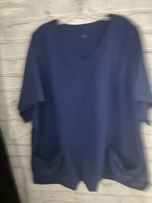 Jockey Exfoliante Azul Sólido Cuello en V ELASTIZADO Plus Para Mujer Talla 3X Foto 1 de 3