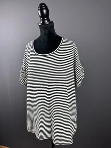 CLOSED Strick T-Shirt Gr. L schwarz weiß gestreift tailliert Rundhals - Bild 1 von 5