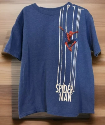 Marvel Spider-Man T-Shirt Youth Medium Blue Comic Book Superhero Graphic Tee - Image 1 of 4