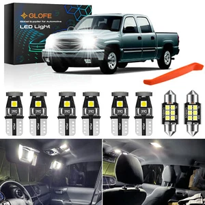 12X White LED Interior Light Package Kit for 1999-2006 Chevy Silverado 1500 2500 - Picture 1 of 9