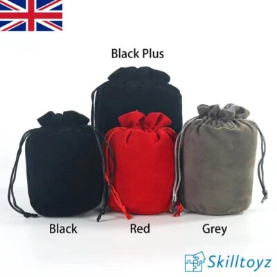 Velvet Dice Bags Satin Lined Drawstring Pouch for Board Games DnD RPG - UK Shop - Image 1 of 4