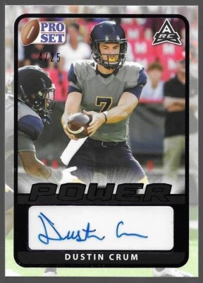 2021 Leaf Pro Set Dustin Crum Power Purple Spectrum/25 Auto Ottawa Redblacks - Image 1 of 4