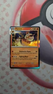 Flareon 136/165 Insufficient Ink Error Misprint Pokemon 151 Holo Rare - Picture 1 of 3