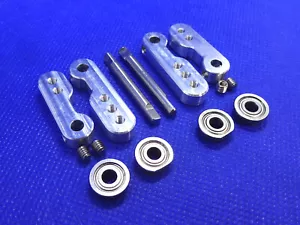 UKMonsters Alloy Steering Bellcrank upgrade przód i tył do Tamiya Clodbuster - Zdjęcie 1 z 15