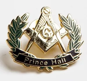 Masonic Prince Hall Peace Wreath Lapel Pin Golden Finish PHA Masonry - Picture 1 of 2