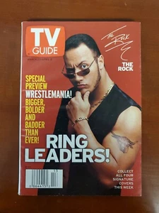 Vintage TV Guide March 27-April 2 1999  The Rock 1 of 4 Signature Covers - Picture 1 of 2