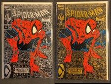 Spiderman number one lot of all TWO covers - Silver and Gold (2)