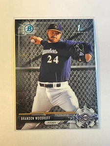 Brandon Woodruff 2017 Bowman Chrome Prospect BCP169 Brewers 1st Rookie Card RC - Picture 1 of 2