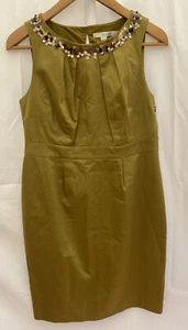 BODEN Etuikleid olivgrün elegant Hochzeit Cocktail Kreuzfahrt Büro UK Größe 12P - Bild 1 von 12