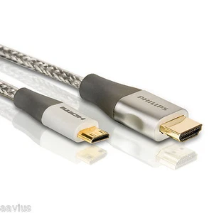 Cable para cámara Philips Best de alta velocidad mini HDMI 4K ultra HDTV chapado en oro 6 ft - Imagen 1 de 5