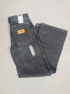 Vintage Wrangler Jeans Womens 27x28 Grey Bootcut New BNWT Retro Logo Dark Wash - Picture 1 of 6