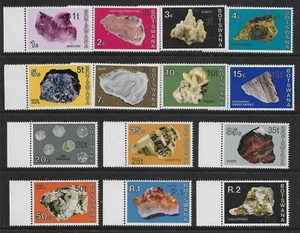 BOTSWANA SG367/80 1976 MINERALES NUEVA MONEDA CONJUNTO DEFINITIVO SIN MONTAR O NUNCA MONTADO - Imagen 1 de 1