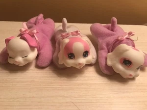 3 PUPPY SURPRISE Girl Plush Babies Replacements NO MAMA PURPLE & White 1 Sleepy - Picture 1 of 7
