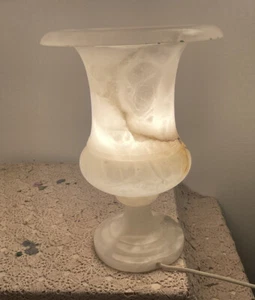 French MARBLE URNMID CENTURY Modern REGENCY LAMP 13" VINTAGE Night Light - Picture 1 of 23