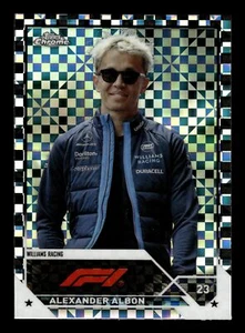 2023 Topps Chrome Formula 1 ALEXANDER ALBON CHECKER FLAG REFRACTOR #62 - Picture 1 of 2