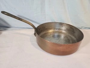Vintage Copper Fry Pan Skillet 9 1/2"D, Made In France NICE! - Picture 1 of 16