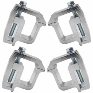 4 Mounting Clamps Truck Caps Camper Shell Powder-Coated for Chevy,Dodge(Silver)