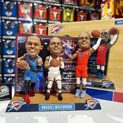 Bobblehead exclusivo NBA Russell Westbrook Oklahoma City Thunder "Triple Double" - Imagem 1 de 4